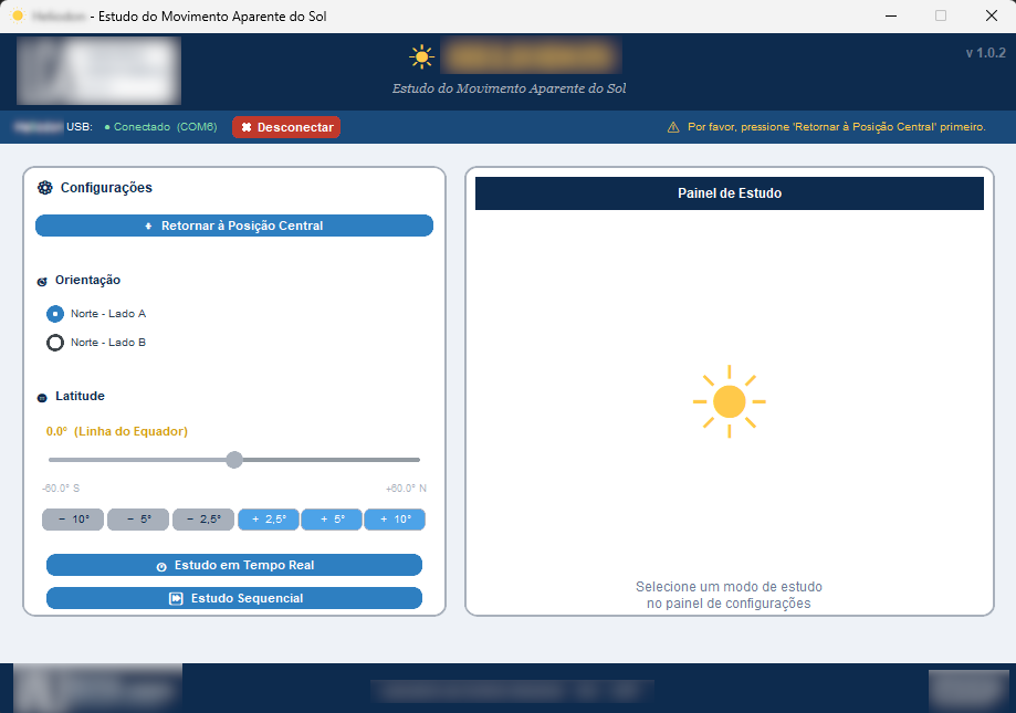Projeto H — simulação de trajetória solar